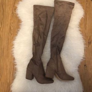 Taupe Knee High Boots- NWOT